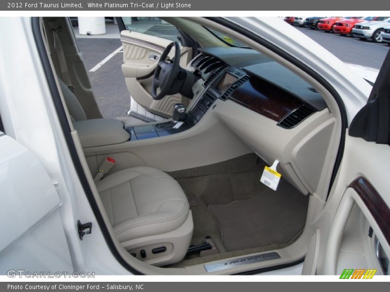 White Platinum Tri-Coat / Light Stone 2012 Ford Taurus Limited