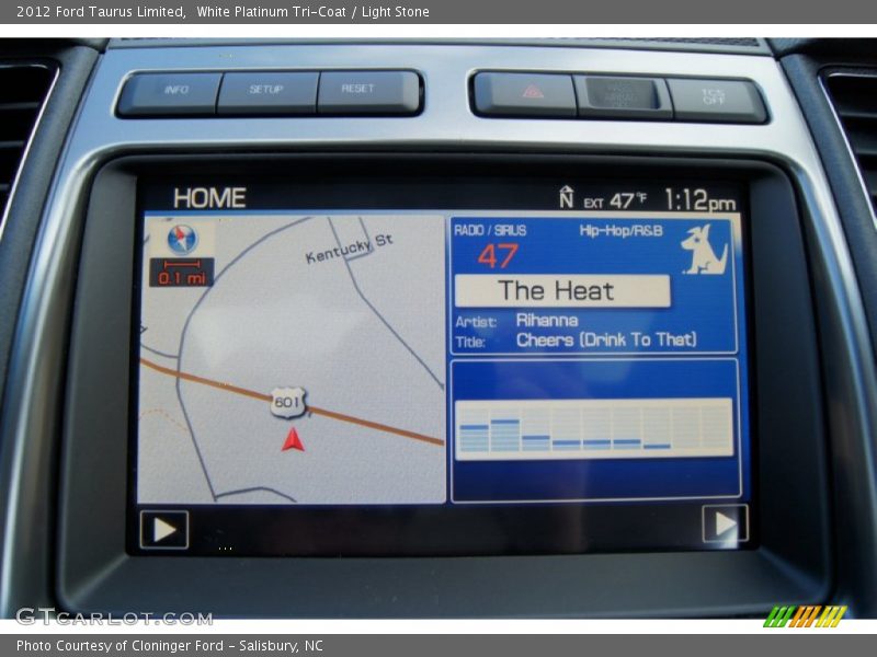 Navigation of 2012 Taurus Limited