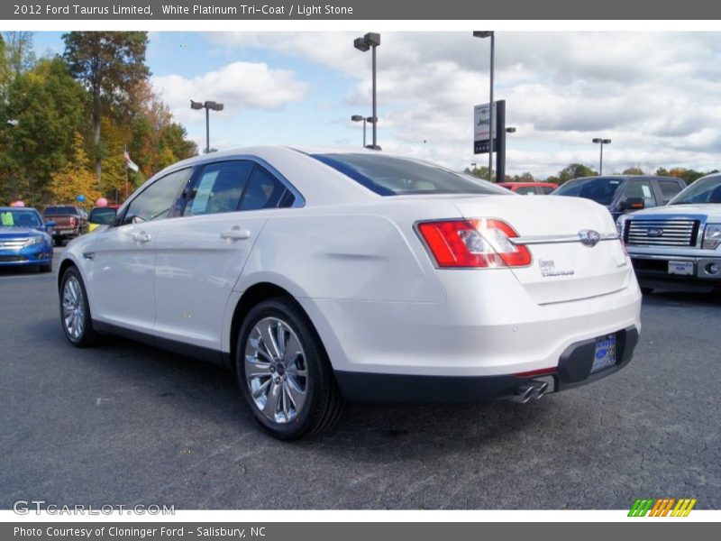 White Platinum Tri-Coat / Light Stone 2012 Ford Taurus Limited