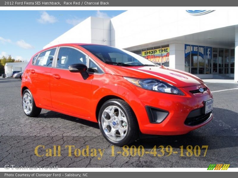 Race Red / Charcoal Black 2012 Ford Fiesta SES Hatchback