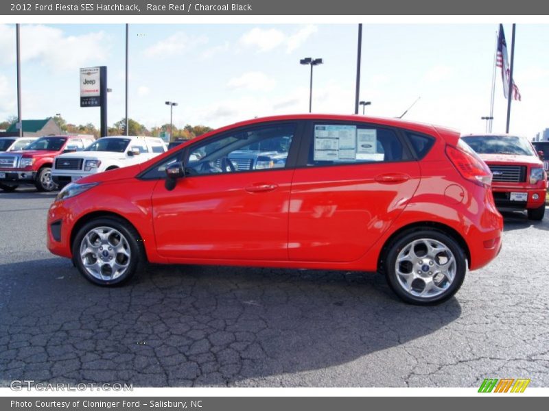 Race Red / Charcoal Black 2012 Ford Fiesta SES Hatchback