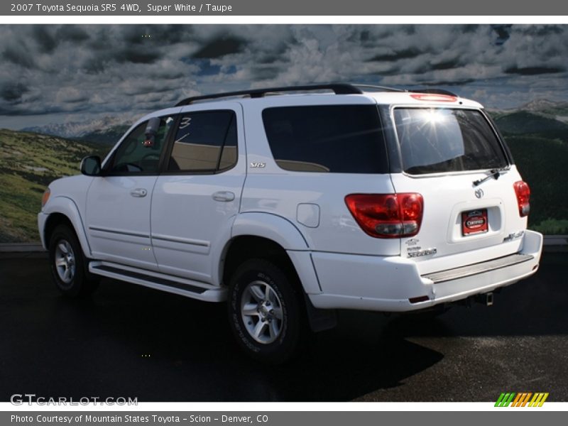 Super White / Taupe 2007 Toyota Sequoia SR5 4WD