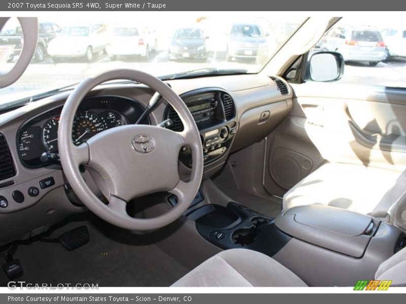 Super White / Taupe 2007 Toyota Sequoia SR5 4WD