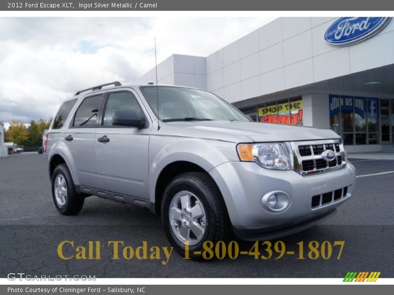 Ingot Silver Metallic / Camel 2012 Ford Escape XLT