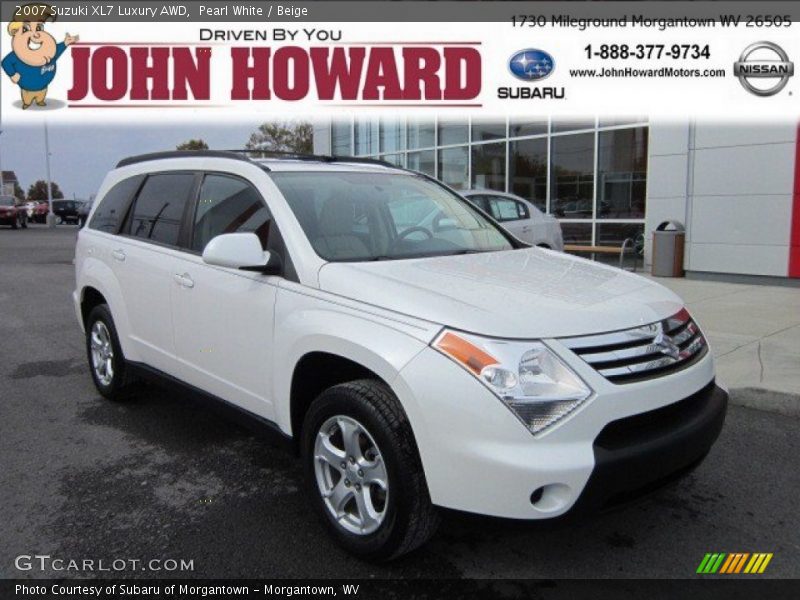 Pearl White / Beige 2007 Suzuki XL7 Luxury AWD