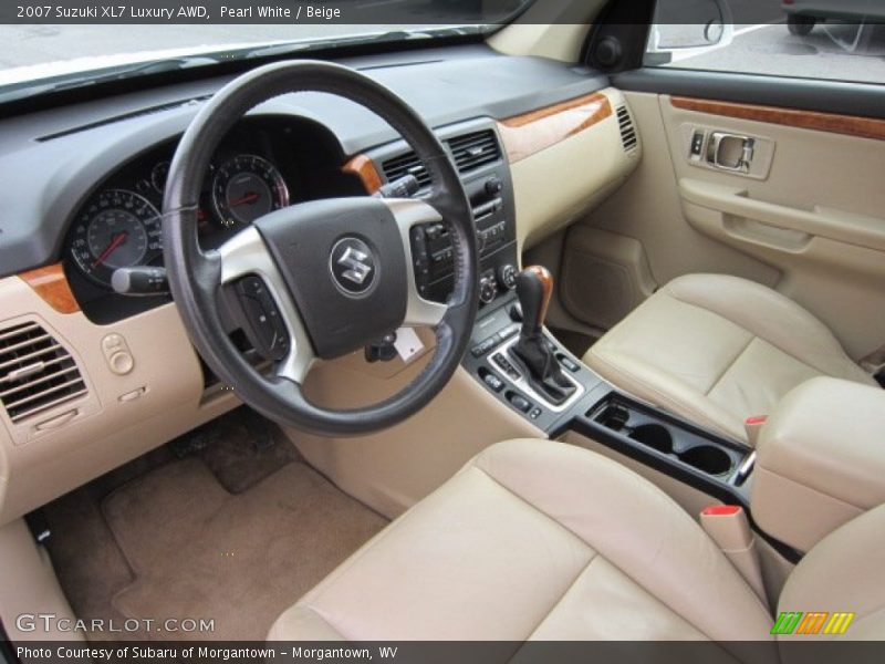Pearl White / Beige 2007 Suzuki XL7 Luxury AWD