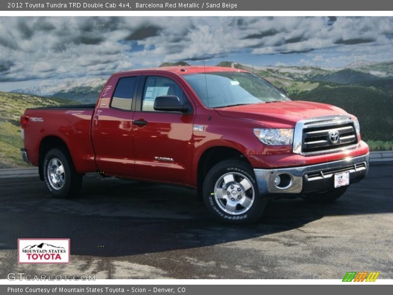 Barcelona Red Metallic / Sand Beige 2012 Toyota Tundra TRD Double Cab 4x4
