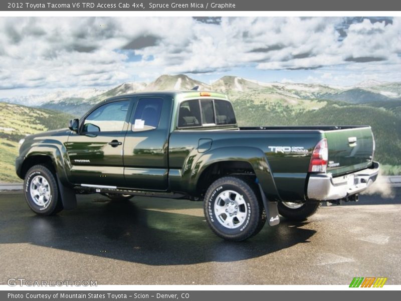 Spruce Green Mica / Graphite 2012 Toyota Tacoma V6 TRD Access Cab 4x4