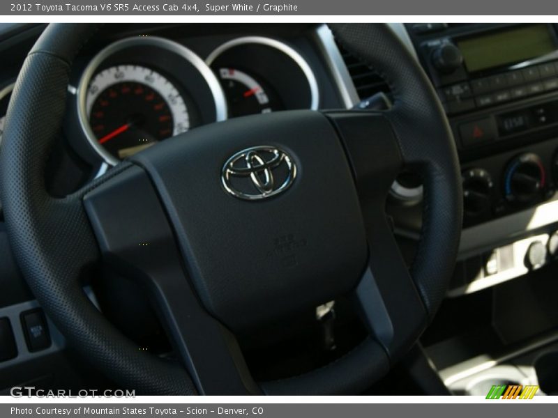 Super White / Graphite 2012 Toyota Tacoma V6 SR5 Access Cab 4x4