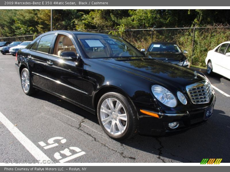 Black / Cashmere 2009 Mercedes-Benz E 350 4Matic Sedan