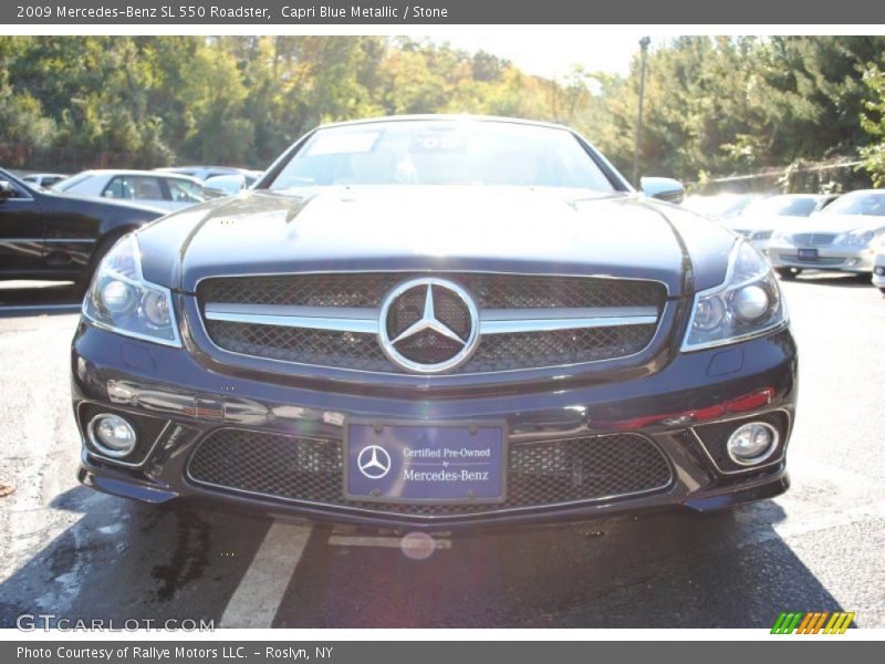 Capri Blue Metallic / Stone 2009 Mercedes-Benz SL 550 Roadster