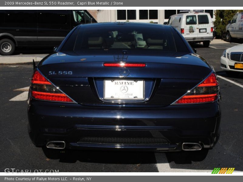 Capri Blue Metallic / Stone 2009 Mercedes-Benz SL 550 Roadster