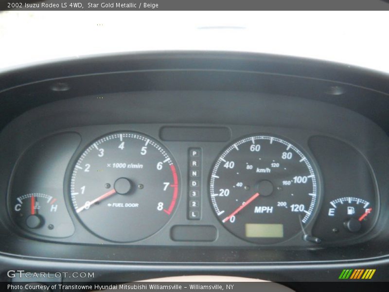  2002 Rodeo LS 4WD LS 4WD Gauges