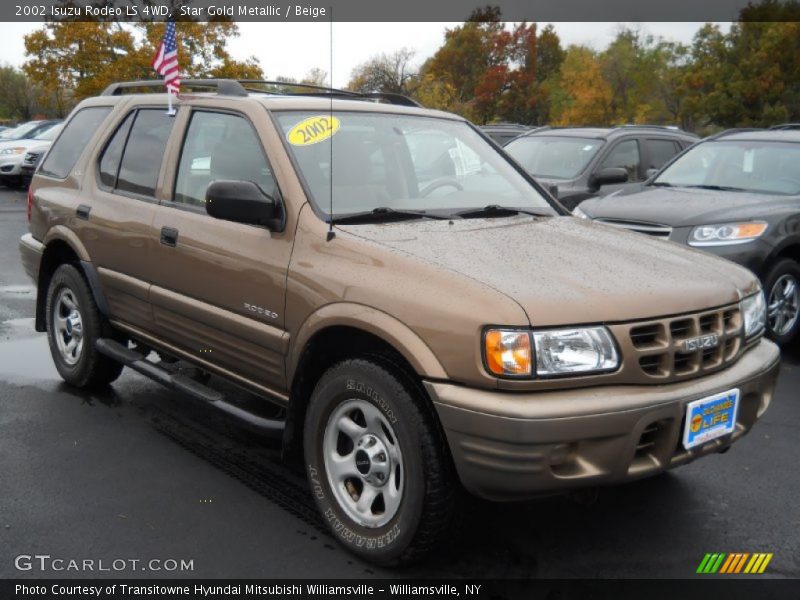 Star Gold Metallic / Beige 2002 Isuzu Rodeo LS 4WD