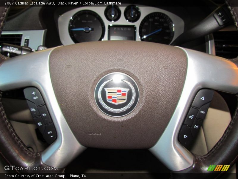 Black Raven / Cocoa/Light Cashmere 2007 Cadillac Escalade AWD