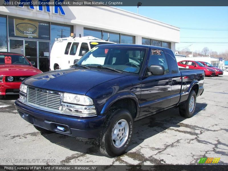 Indigo Blue Metallic / Graphite 2001 Chevrolet S10 Extended Cab 4x4