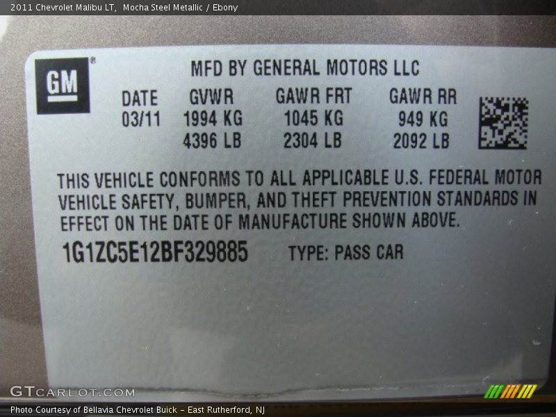 Mocha Steel Metallic / Ebony 2011 Chevrolet Malibu LT
