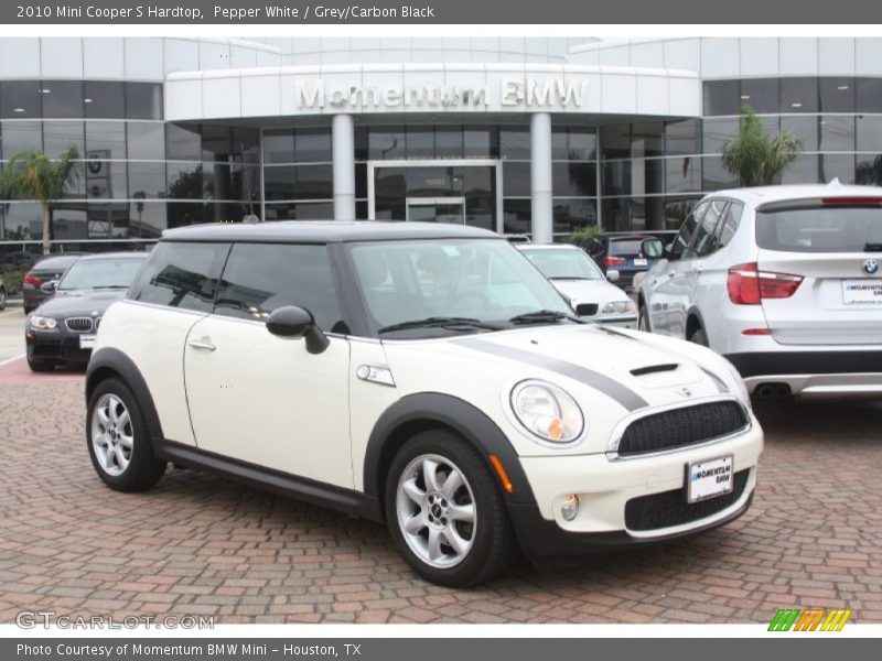 Pepper White / Grey/Carbon Black 2010 Mini Cooper S Hardtop