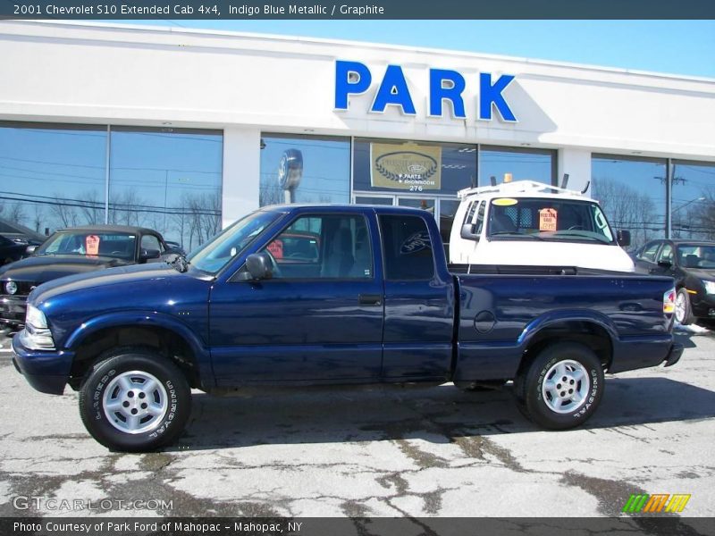 Indigo Blue Metallic / Graphite 2001 Chevrolet S10 Extended Cab 4x4