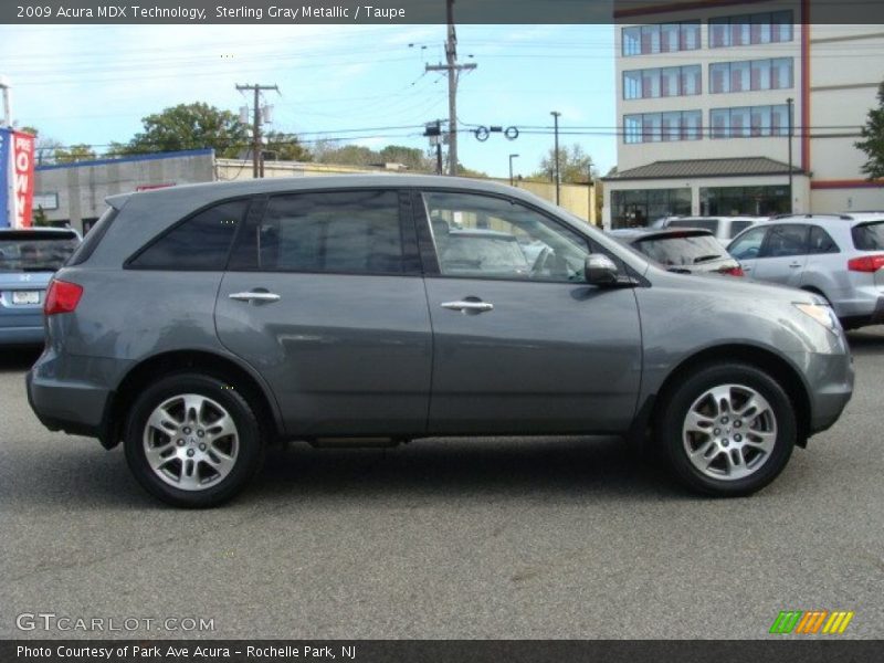 Sterling Gray Metallic / Taupe 2009 Acura MDX Technology