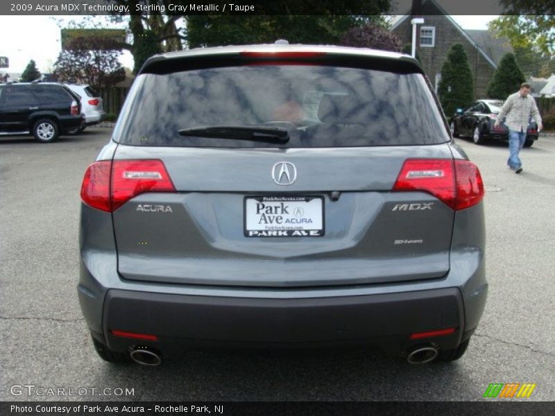 Sterling Gray Metallic / Taupe 2009 Acura MDX Technology