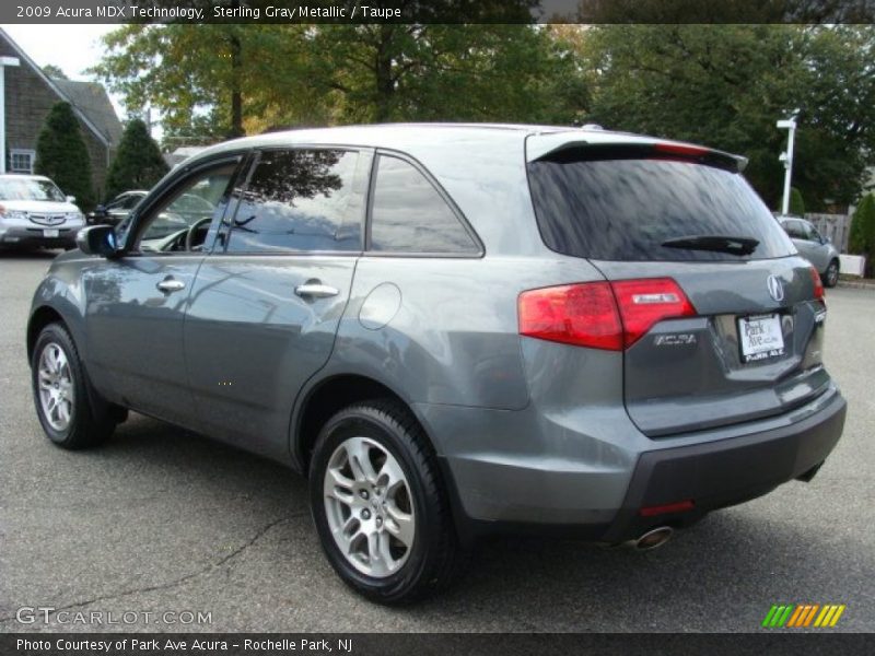 Sterling Gray Metallic / Taupe 2009 Acura MDX Technology
