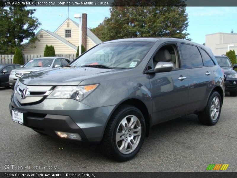 Sterling Gray Metallic / Taupe 2009 Acura MDX Technology
