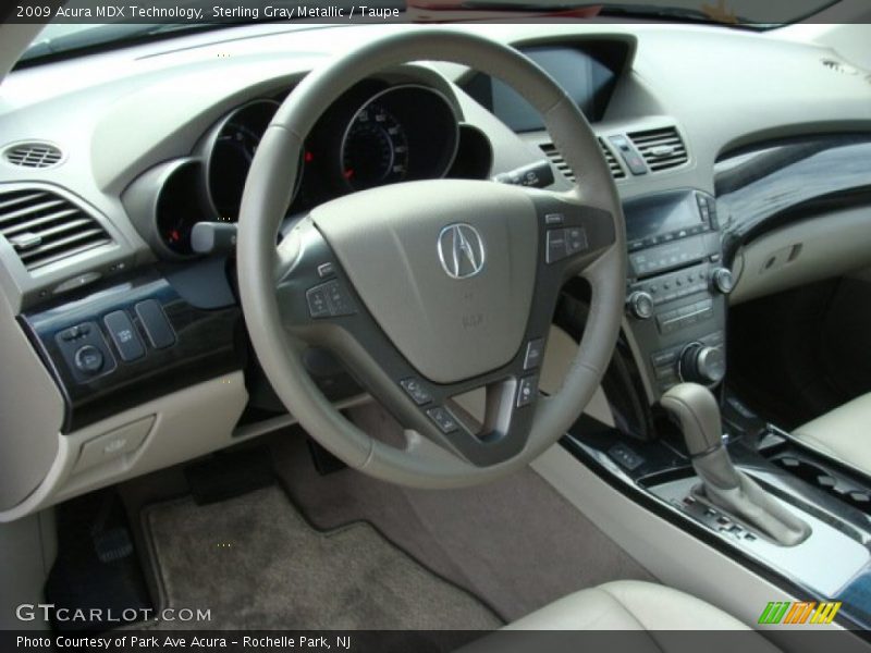 Sterling Gray Metallic / Taupe 2009 Acura MDX Technology