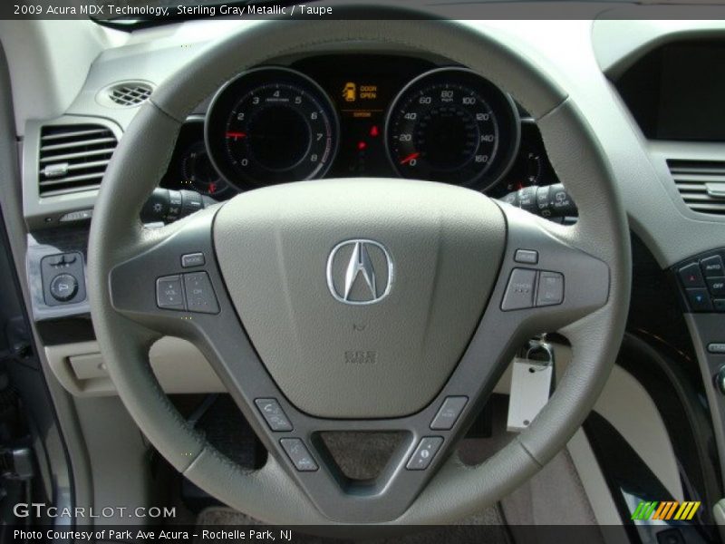 Sterling Gray Metallic / Taupe 2009 Acura MDX Technology