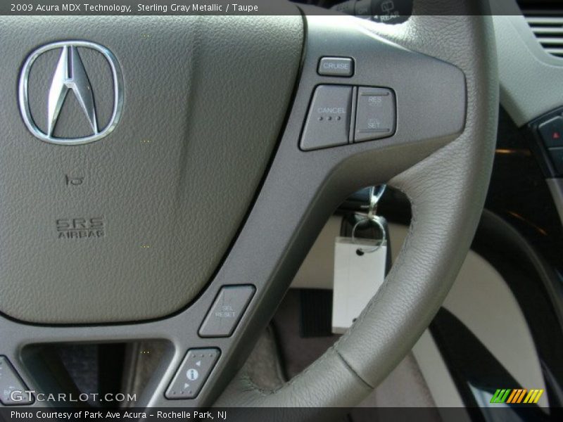 Sterling Gray Metallic / Taupe 2009 Acura MDX Technology
