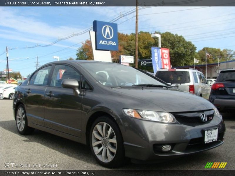 Polished Metal Metallic / Black 2010 Honda Civic Si Sedan