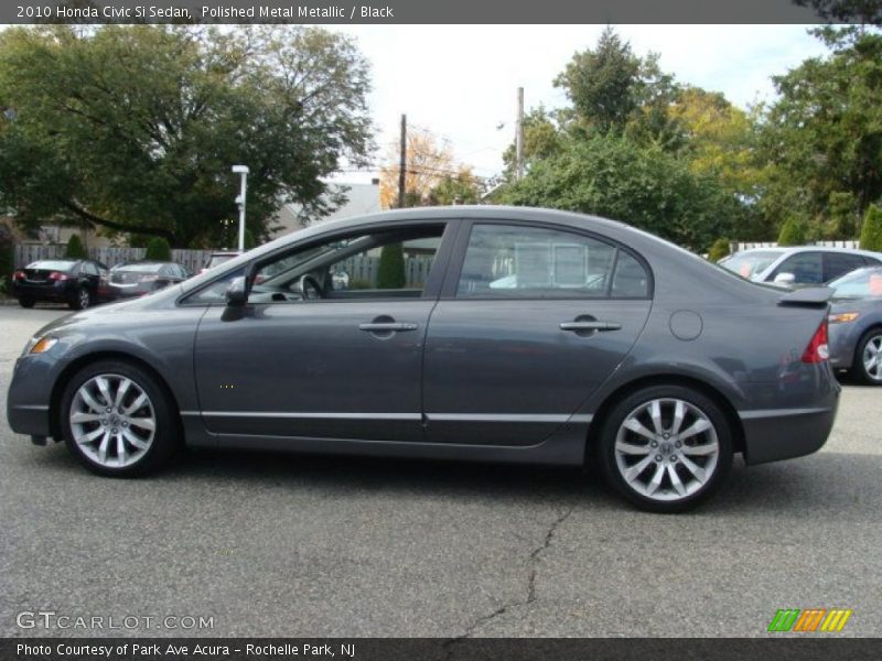 Polished Metal Metallic / Black 2010 Honda Civic Si Sedan