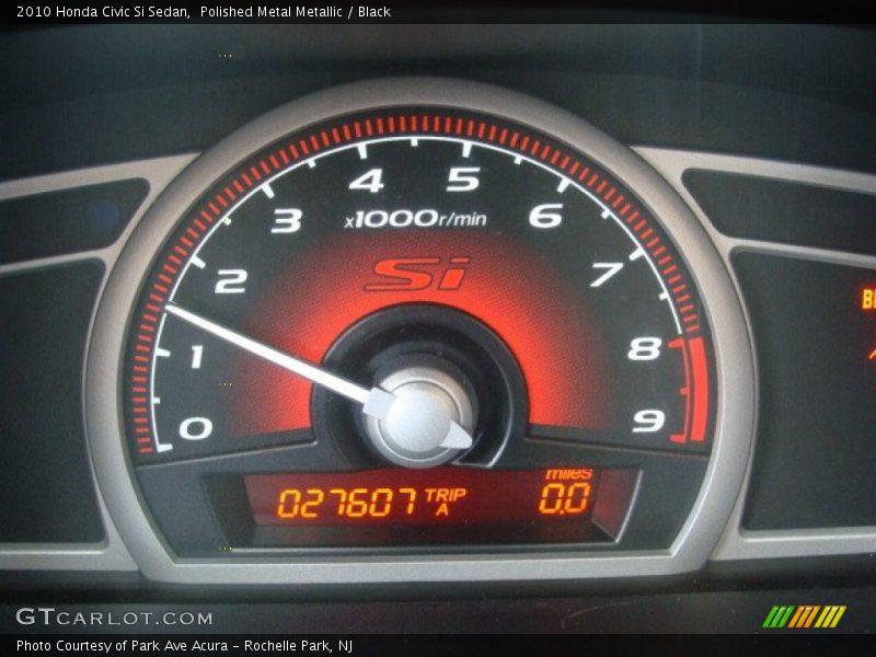 Polished Metal Metallic / Black 2010 Honda Civic Si Sedan