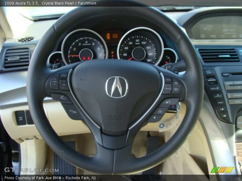 Crystal Black Pearl / Parchment 2009 Acura TL 3.5