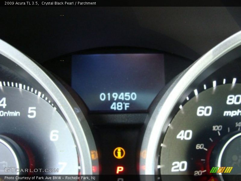 Crystal Black Pearl / Parchment 2009 Acura TL 3.5