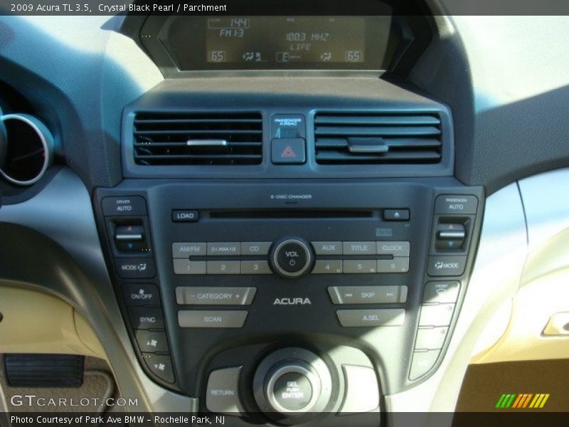 Crystal Black Pearl / Parchment 2009 Acura TL 3.5