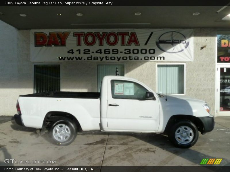 Super White / Graphite Gray 2009 Toyota Tacoma Regular Cab