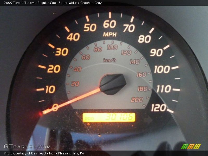 Super White / Graphite Gray 2009 Toyota Tacoma Regular Cab