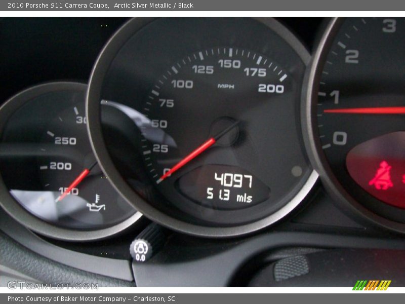 Arctic Silver Metallic / Black 2010 Porsche 911 Carrera Coupe