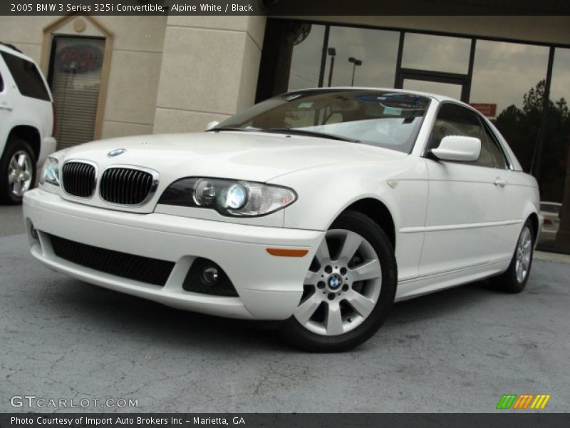 Alpine White / Black 2005 BMW 3 Series 325i Convertible