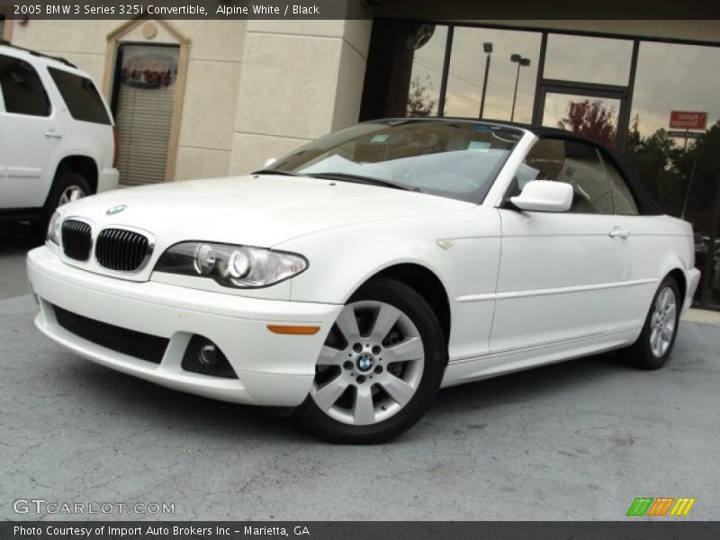 Alpine White / Black 2005 BMW 3 Series 325i Convertible