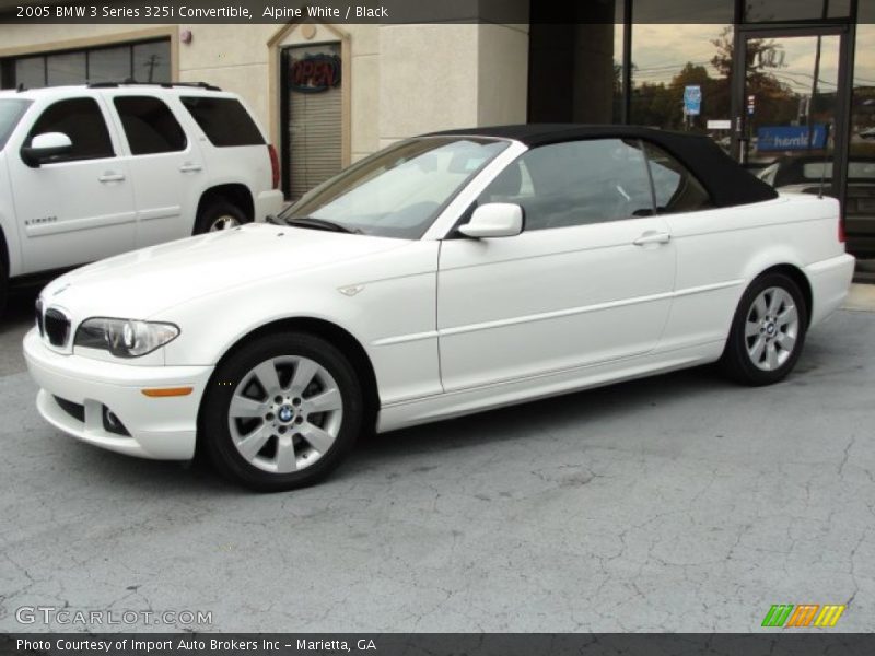 Alpine White / Black 2005 BMW 3 Series 325i Convertible