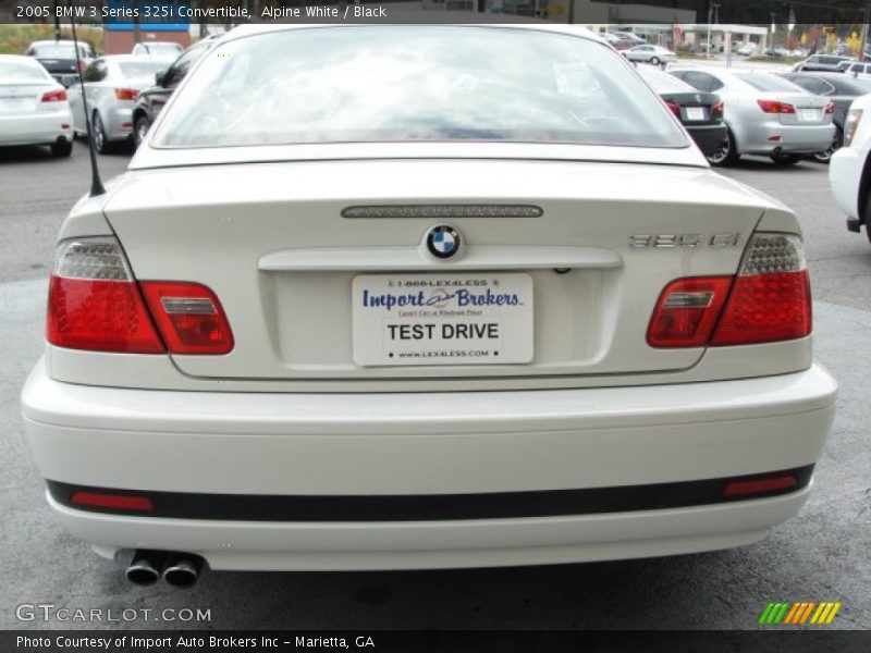 Alpine White / Black 2005 BMW 3 Series 325i Convertible