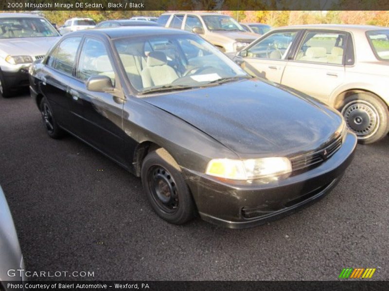 Black / Black 2000 Mitsubishi Mirage DE Sedan