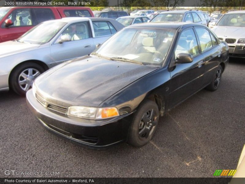 Black / Black 2000 Mitsubishi Mirage DE Sedan