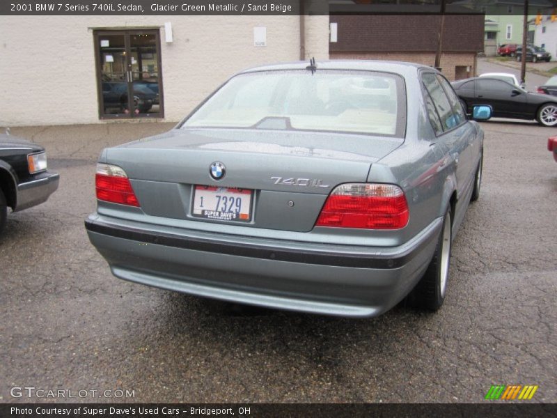 Glacier Green Metallic / Sand Beige 2001 BMW 7 Series 740iL Sedan