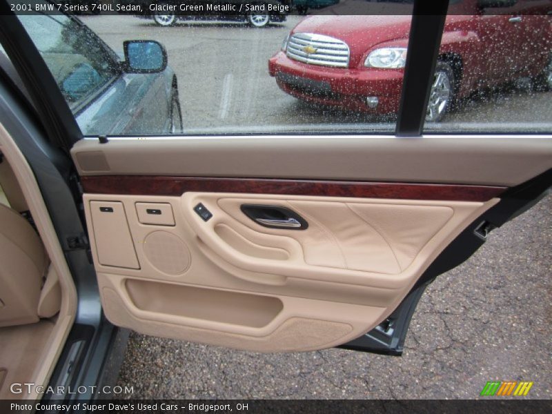 Glacier Green Metallic / Sand Beige 2001 BMW 7 Series 740iL Sedan