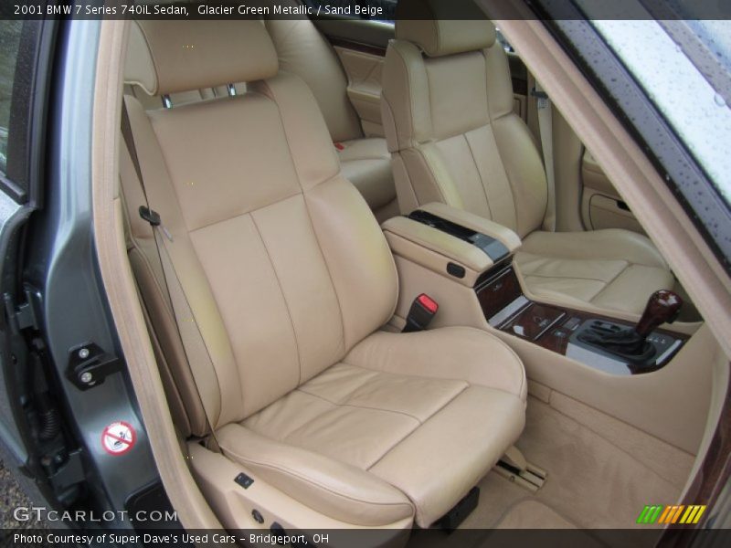Glacier Green Metallic / Sand Beige 2001 BMW 7 Series 740iL Sedan