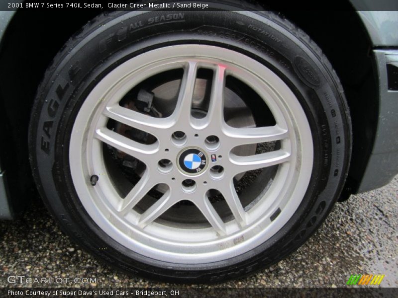 Glacier Green Metallic / Sand Beige 2001 BMW 7 Series 740iL Sedan