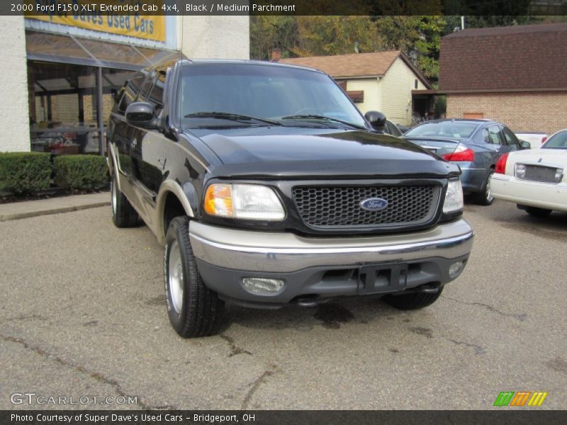 Black / Medium Parchment 2000 Ford F150 XLT Extended Cab 4x4
